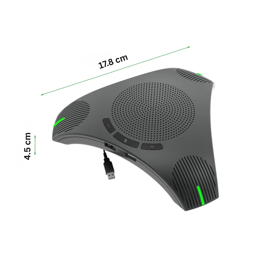 USB Conference Microphone Omnidirectional 360° Voice Pickup with Mute Key