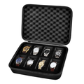Watch Storage Box with 15 Slots Portable Jewelry Organizer Display Case with Velvet Interior