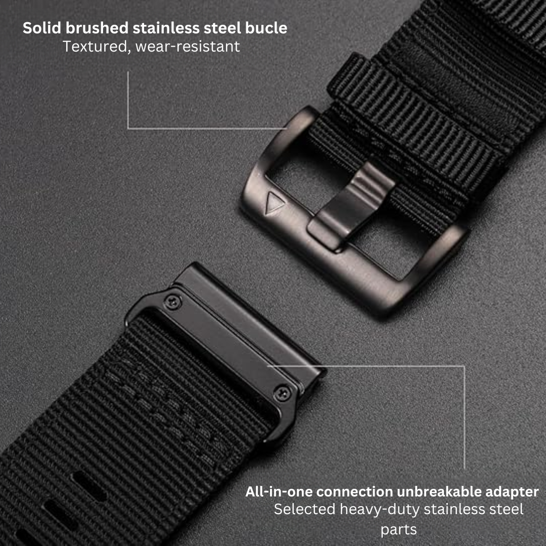 Quick Fit Nylon Watch Strap Compatible with Garmin Fenix Epix Tactix Adjustable Sports Band