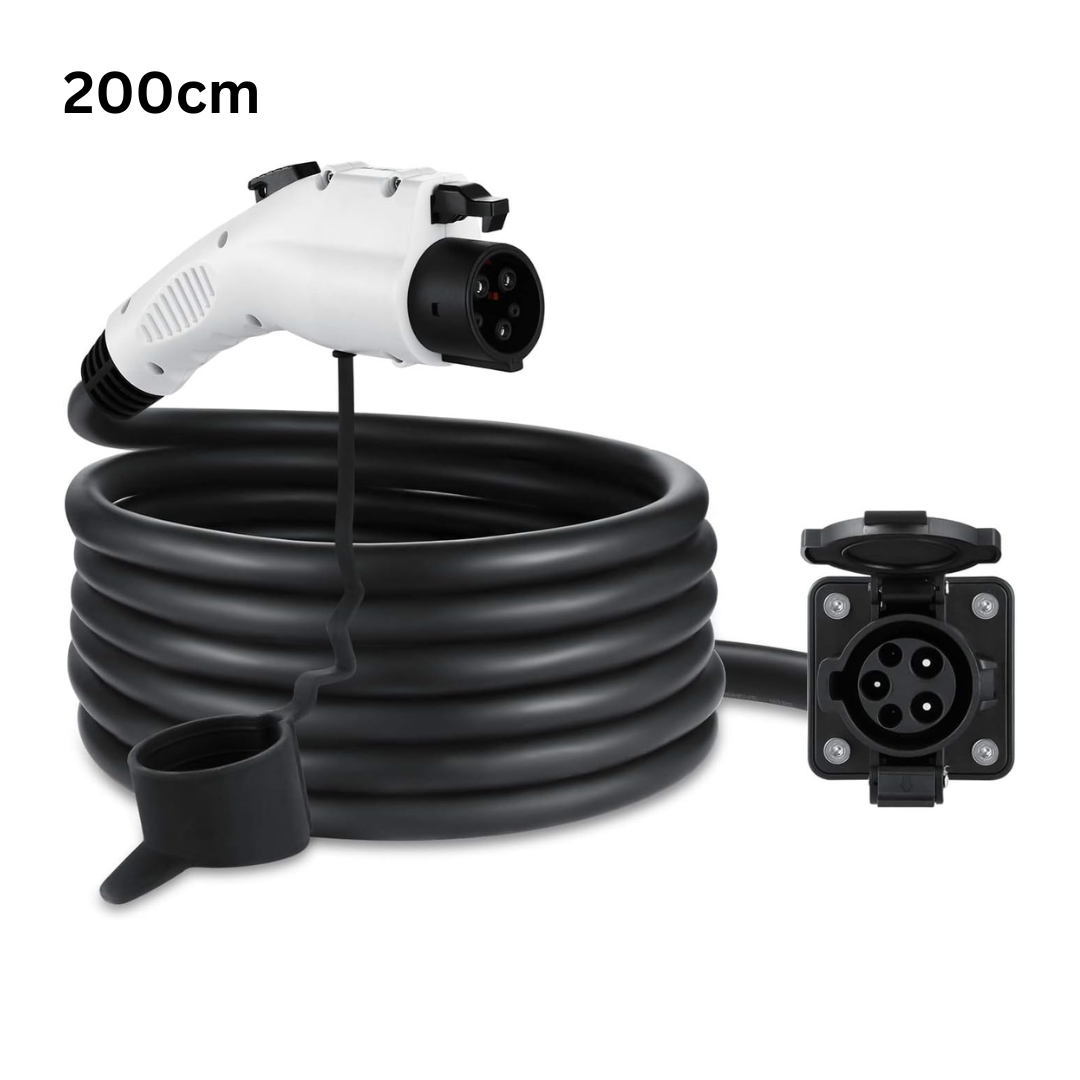 EV Charging Cable Type 1 J1772 Extension Cord 16A 32A Portable 200CM 500CM