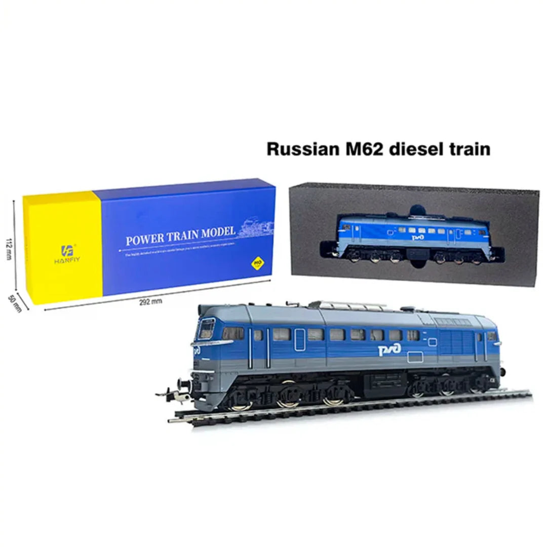 HO Scale 1:87 M62 Diesel Locomotive Model Train for Display Collection