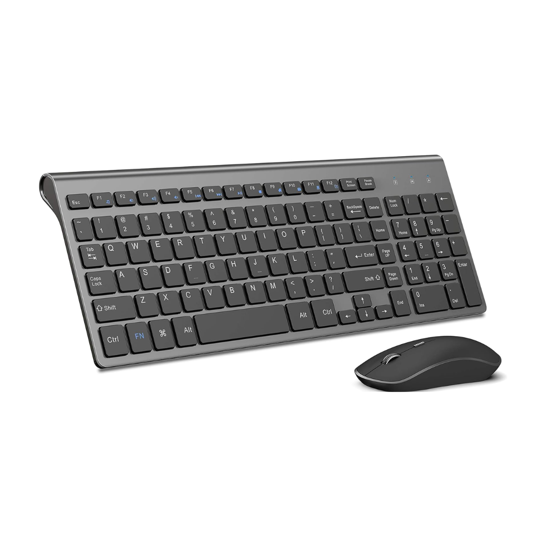 Wireless Keyboard Mouse Combo Bluetooth 5.0 2.4G Rechargeable Full Size Keyboard with Mouse