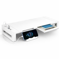Foldable Monitor Stand Riser Adjustable Desk Shelf with Storage Drawer for Laptop PC Tablet