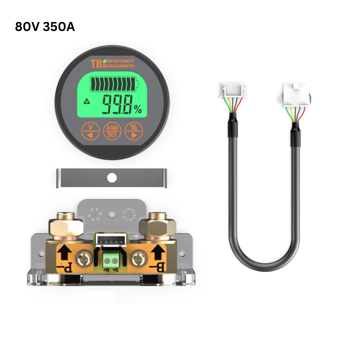 Digital Battery Tester 8-80V Voltage Current Meter Capacity Indicator Coulomb Counter