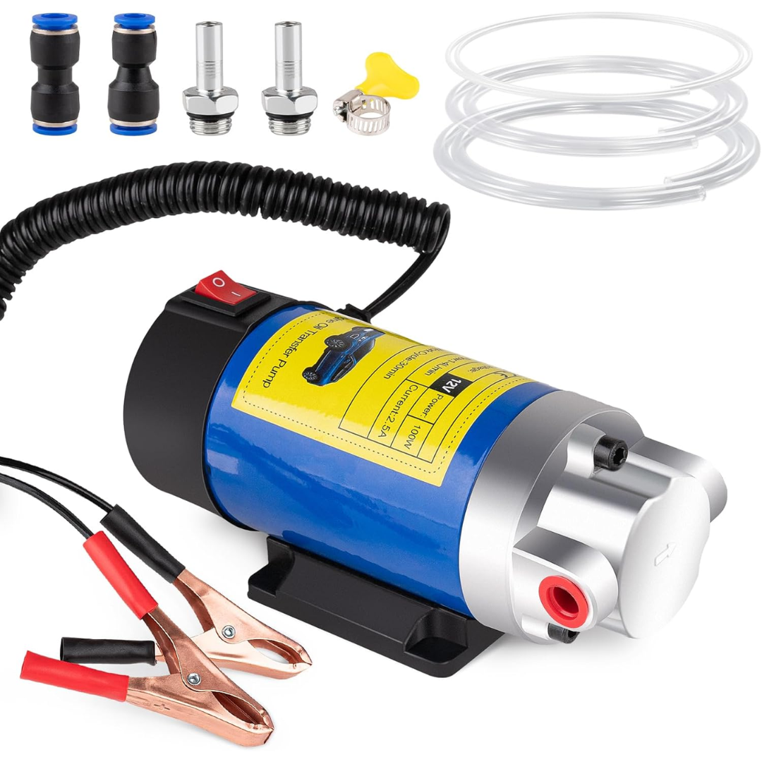 12V Electric Oil Transfer Pump Portable Fuel and Liquid Transfer Pump 1-4L per Minute