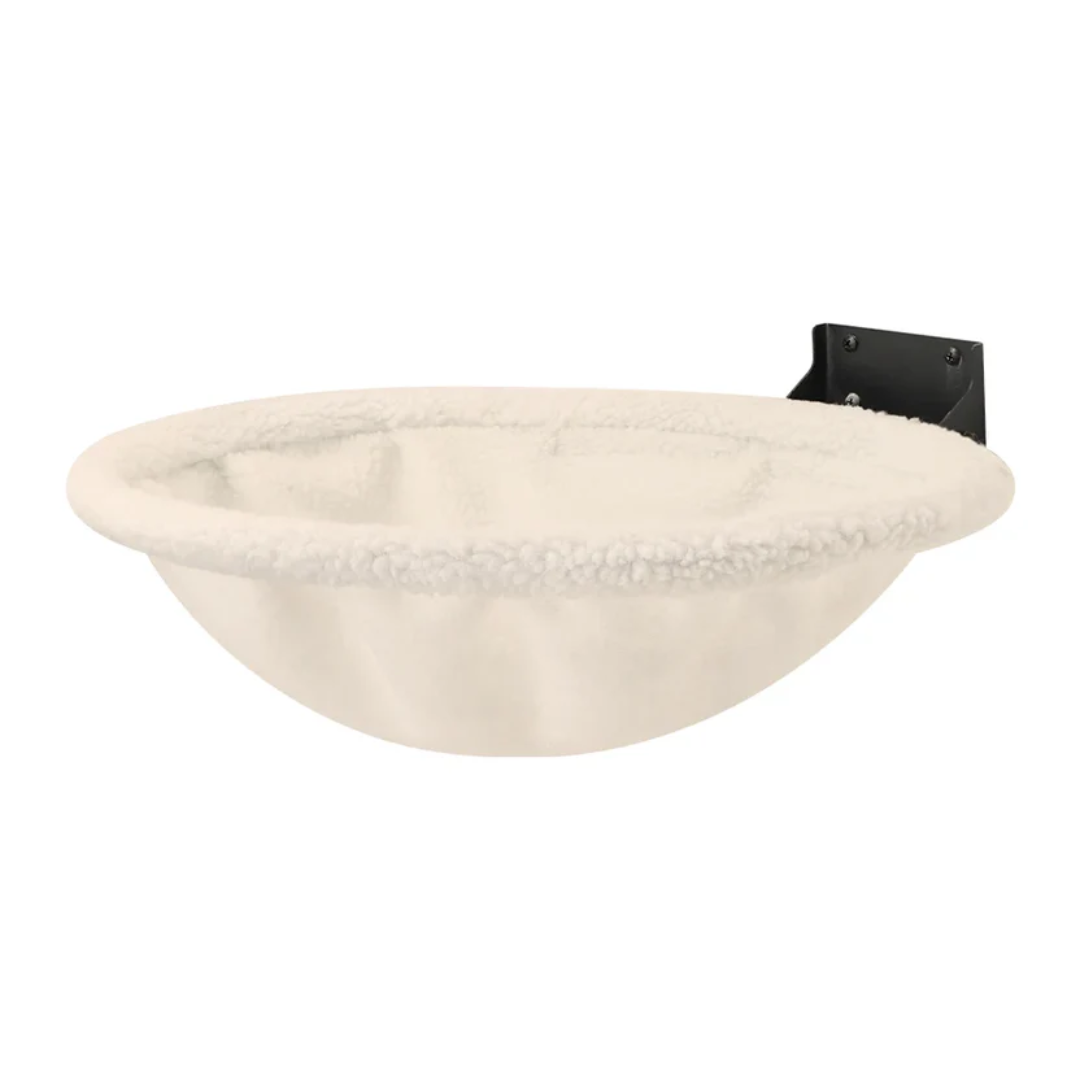 White Foldable Cat Wall Perch Hammock Bed Metal Frame Indoor Shelf