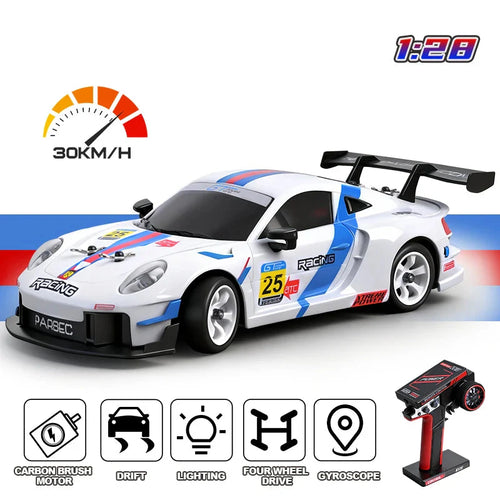 1/28 Remote Control Drift Car 4WD 2.4GHz with Gyroscope Stabilisation