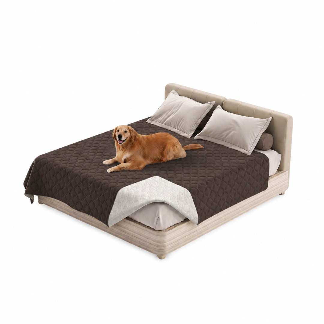 Chocolate Multi-Use Pet Mat Waterproof Non-Slip Blanket for Furniture and Floor