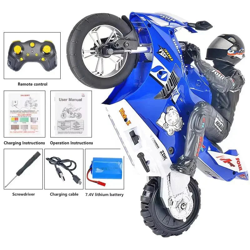 RC Motorcycle 1:6 4CH Electric Remote Control Drift Bike