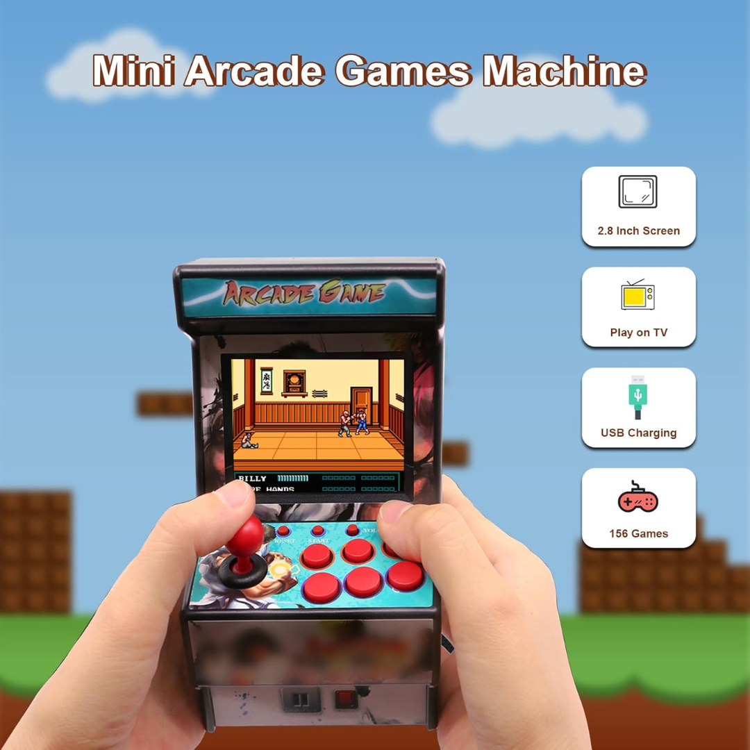 Portable Mini Handheld Gaming Console 2.8-inch Screen 150+ Retro Classic Games Built-in