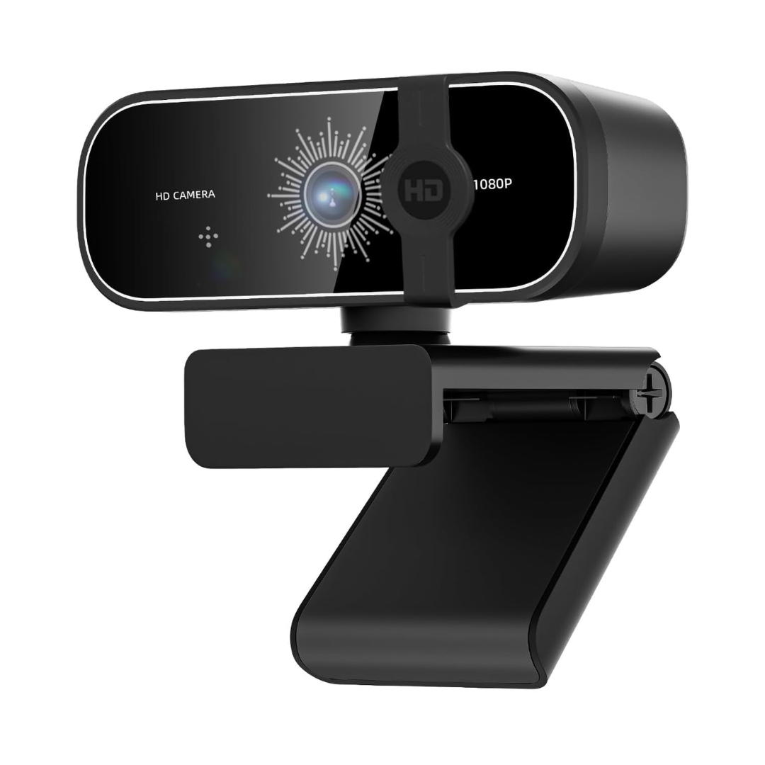 4K Webcam with Microphone Auto Zoom USB Plug and Play with Remote Control Privacy Cover for PC Laptop