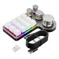 Mini RGB Mechanical Macro Keypad 12 Keys 4 Knobs Programmable Custom Keyboard Hot Swap