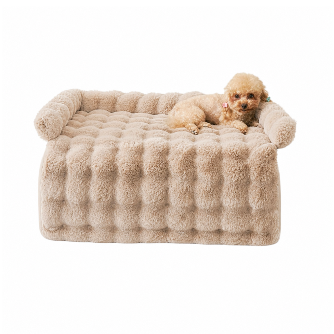 Brown Plush Cushion Pet Mat Soft Bed for Cats and Small to Medium Dogs Machine Washable