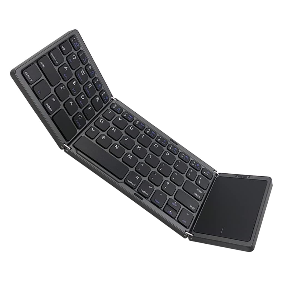 Mini Foldable Bluetooth Keyboard with Touchpad Portable Wireless Keyboard for Tablet Phone Laptop