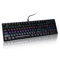 RGB Backlit Mechanical Keyboard 104 Key Wired Ergonomic Gaming Keyboard USB for Desktop Laptop