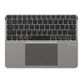 Foldable Bluetooth Keyboard with Touchpad and Phone Holder Rechargeable Portable Keyboard for Tablet Laptop