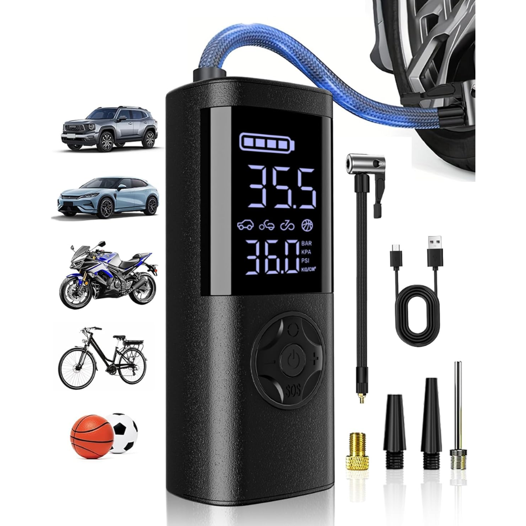 Portable Cordless Air Compressor 150PSI Tire Inflator for Car Bike Ball