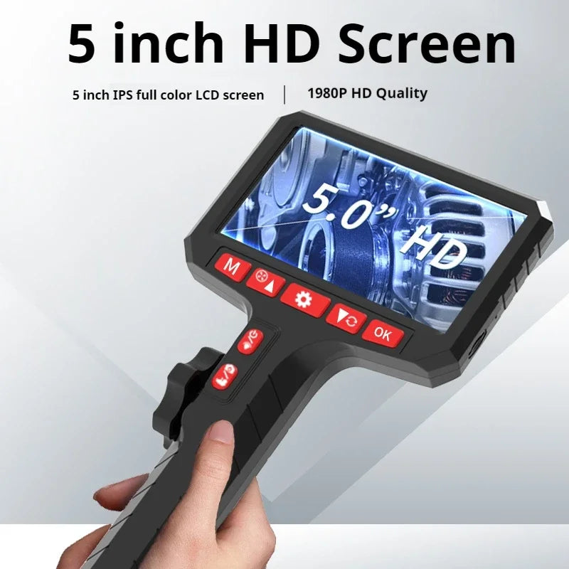 3.9mm Industrial Endoscope Inspection Camera with 5 Inch IPS Display and Rotary Probe
