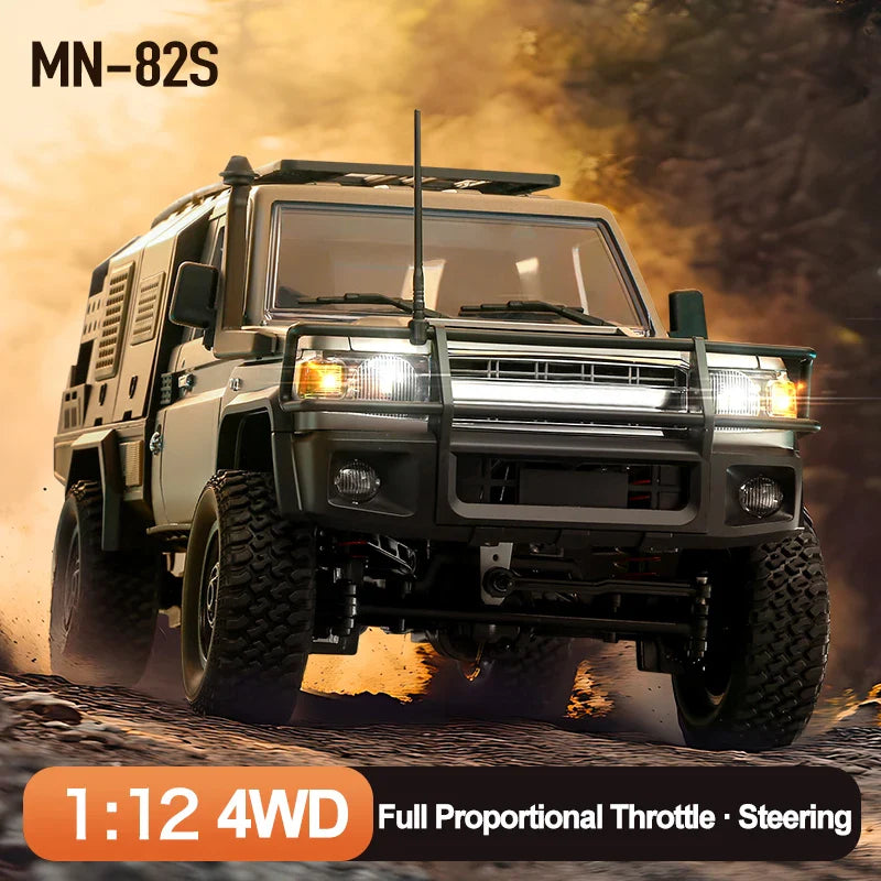 1/12 4WD RC Off-Road Vehicle with LED Lights and Simulated Car Doors