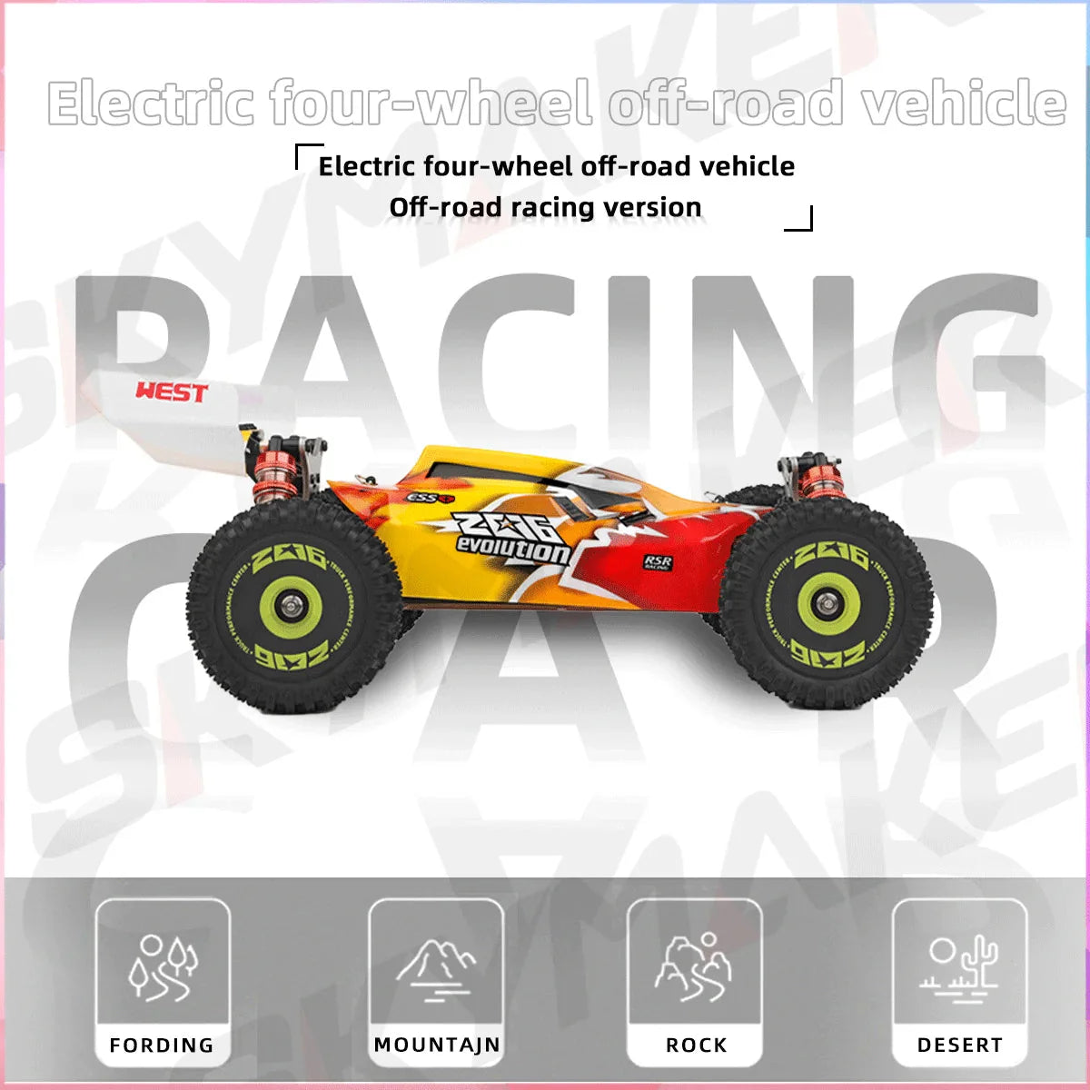1/14 4WD Brushless Remote Control Car 75km/h 2.4G Off Road Racer