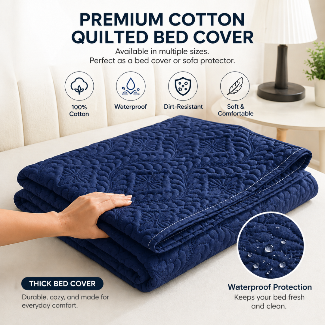 Dark Blue Non-Slip Waterproof Pet Cover Mat Furniture Protector for Cats and Dogs