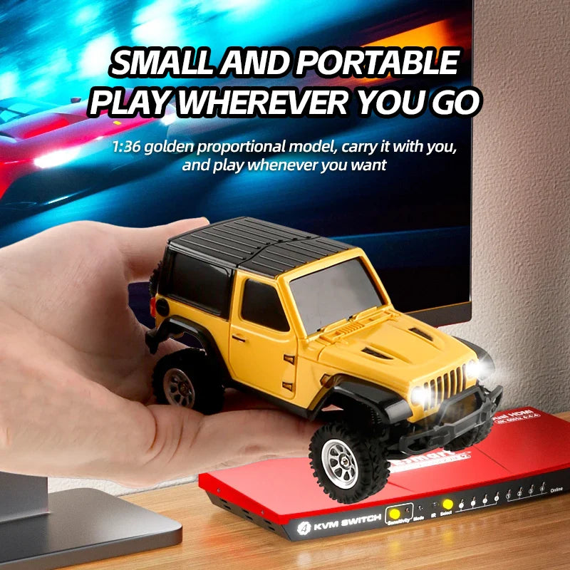 1:36 4WD Mini RC Off Road Jeep with LED Lights