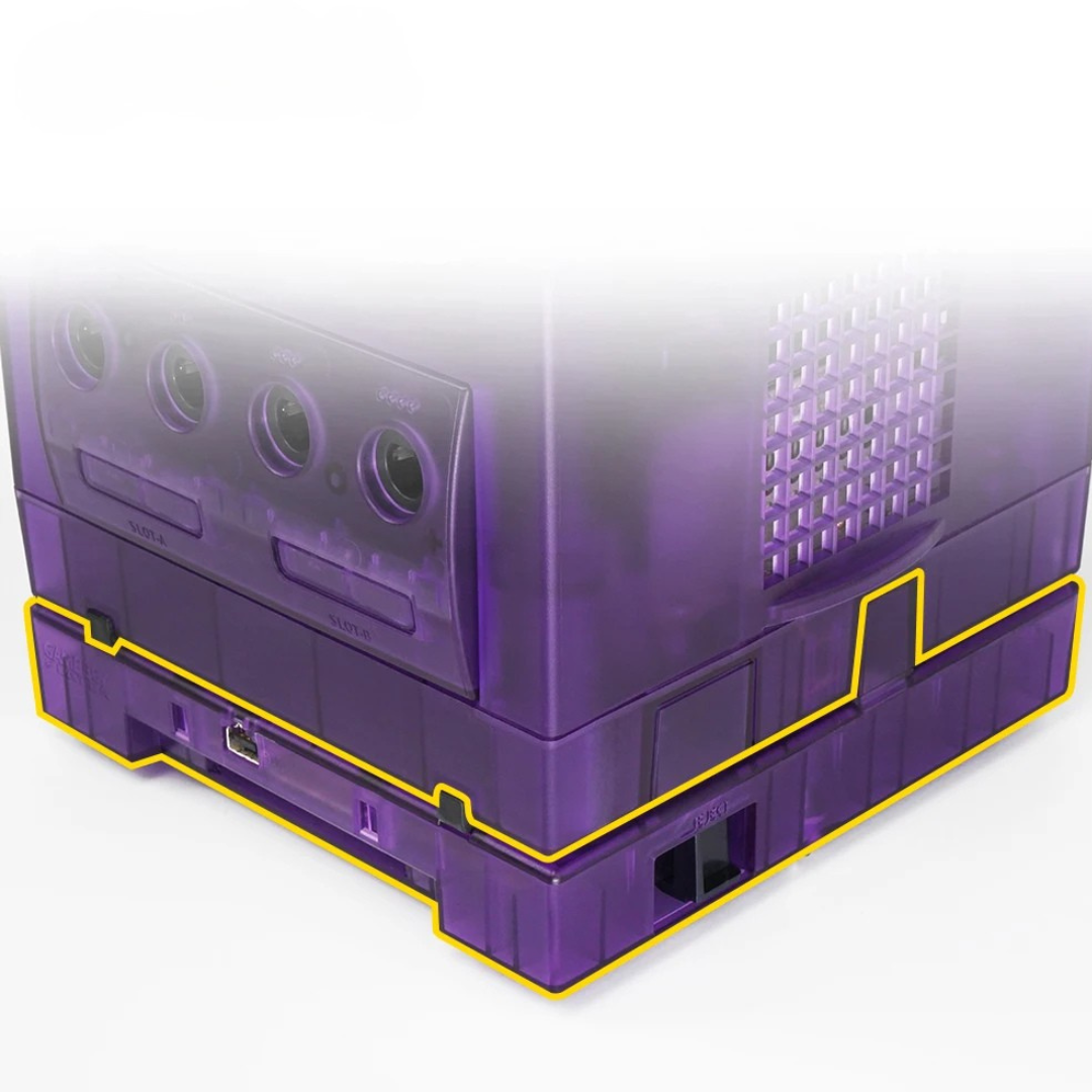 Protective Replacement Case for GameBoy Player DOL-017 Purple Translucent Base Shell