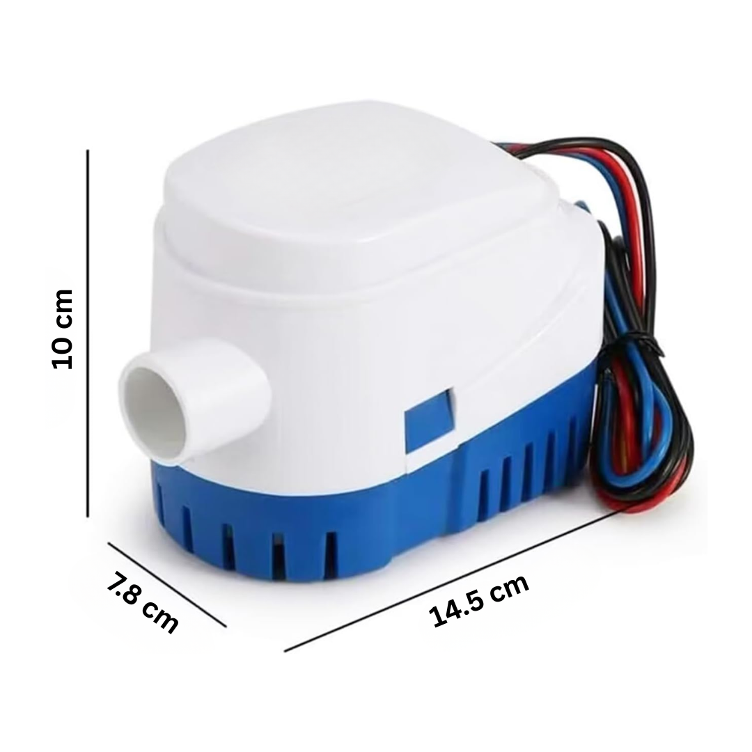 12V Submersible Bilge Pump 1100GPH Marine Water Drain Pump for Boats