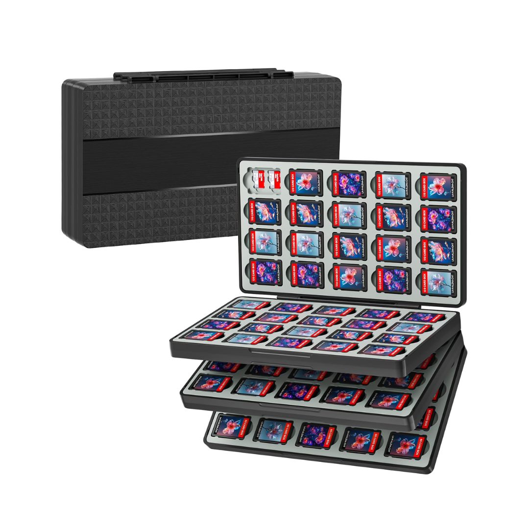 Game Card Storage Case for Switch OLED Lite 120 Slots with MicroSD Card Holder