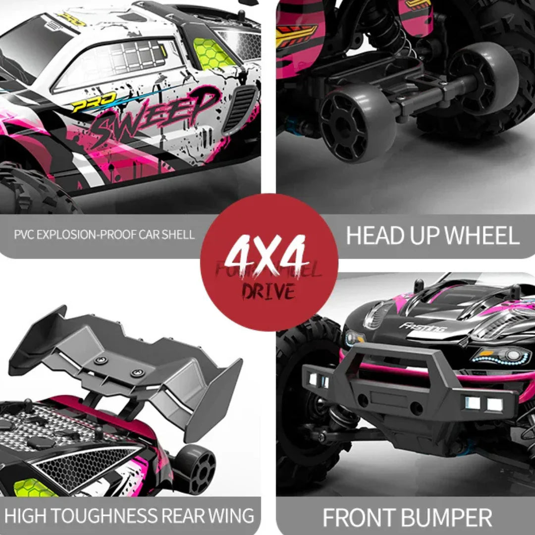 1:16 RC Monster Truck 70km/h Off Road RC Car with LED Lights