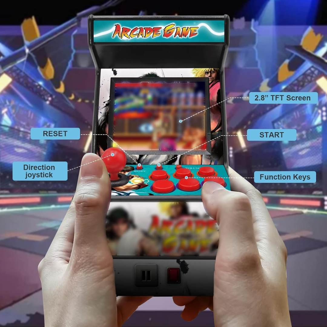 Portable Mini Handheld Gaming Console 2.8-inch Screen 150+ Retro Classic Games Built-in
