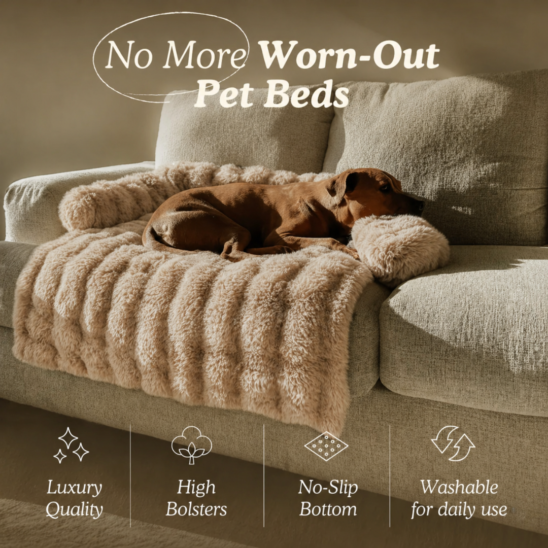 Brown Plush Cushion Pet Mat Soft Bed for Cats and Small to Medium Dogs Machine Washable