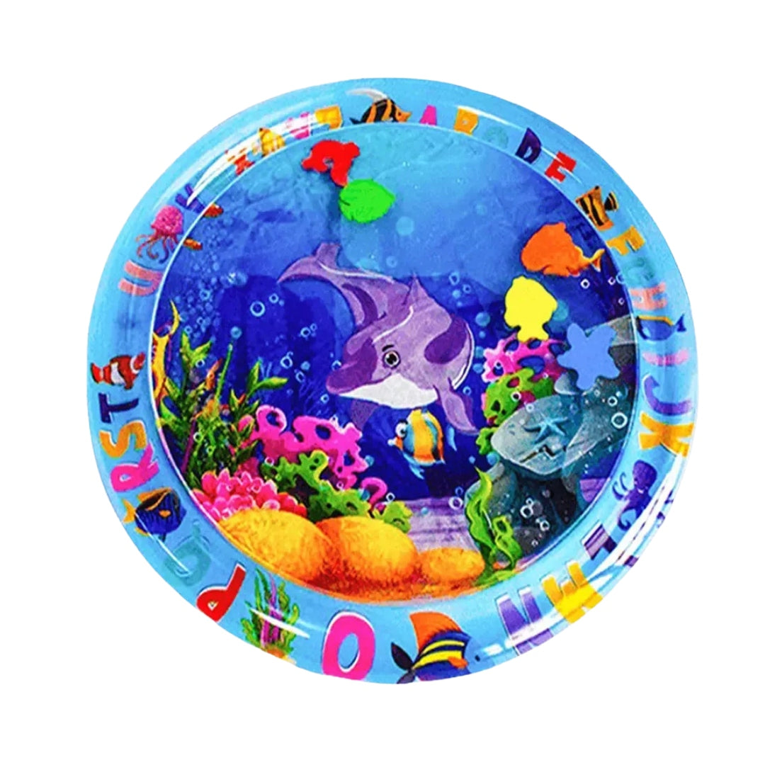 Round Cat Sensory Water Mat Interactive Cooling Play Pad for Indoor Pets