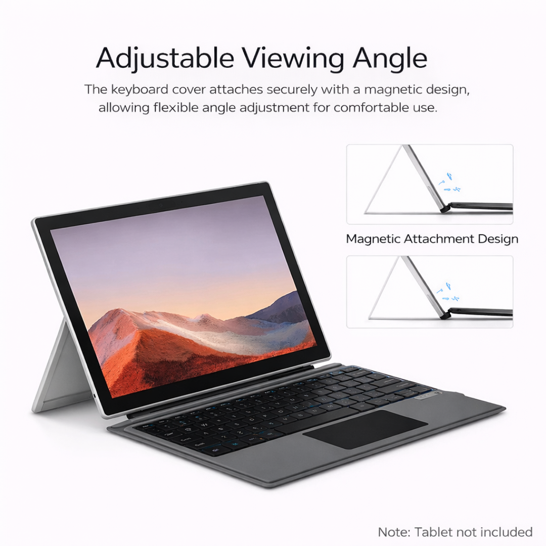 Wireless Bluetooth Keyboard with Touchpad for Surface Pro 3 4 5 6 7 Portable Tablet Keyboard