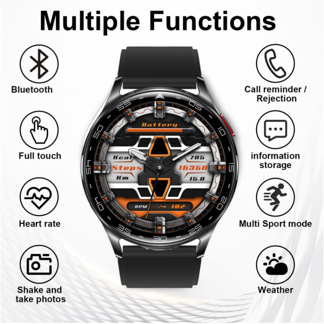2-in-1 Smartwatch with Wireless Earbuds 1.39" Bluetooth Fitness Tracker Call Music Waterproof