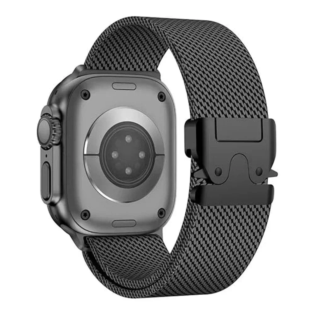 Premium Titanium Milanese Loop Watch Band Compatible with Apple Watch Ultra Series Adjustable Strap