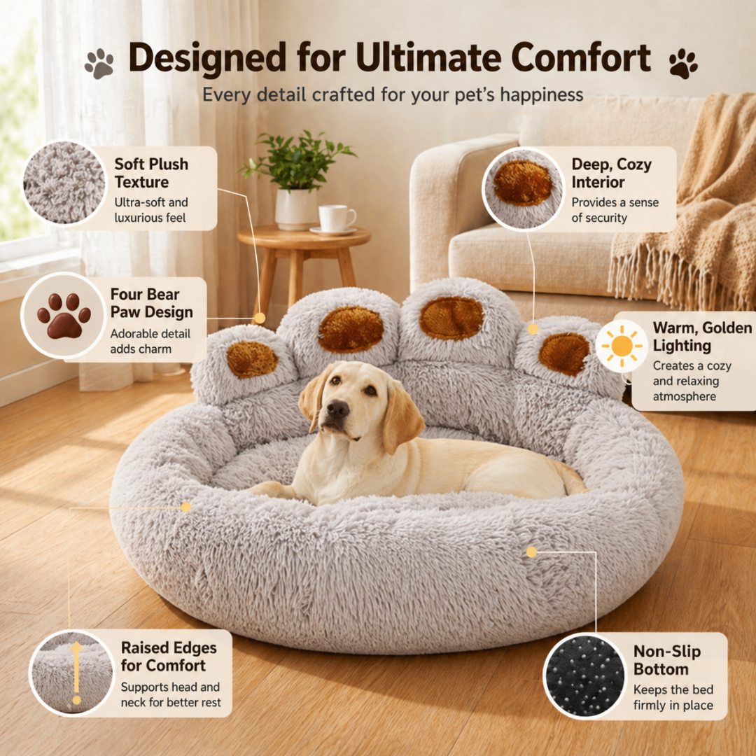 Light Grey Soft Pet Mat Cushion Plush Sofa Bed for Indoor Cats and Dogs