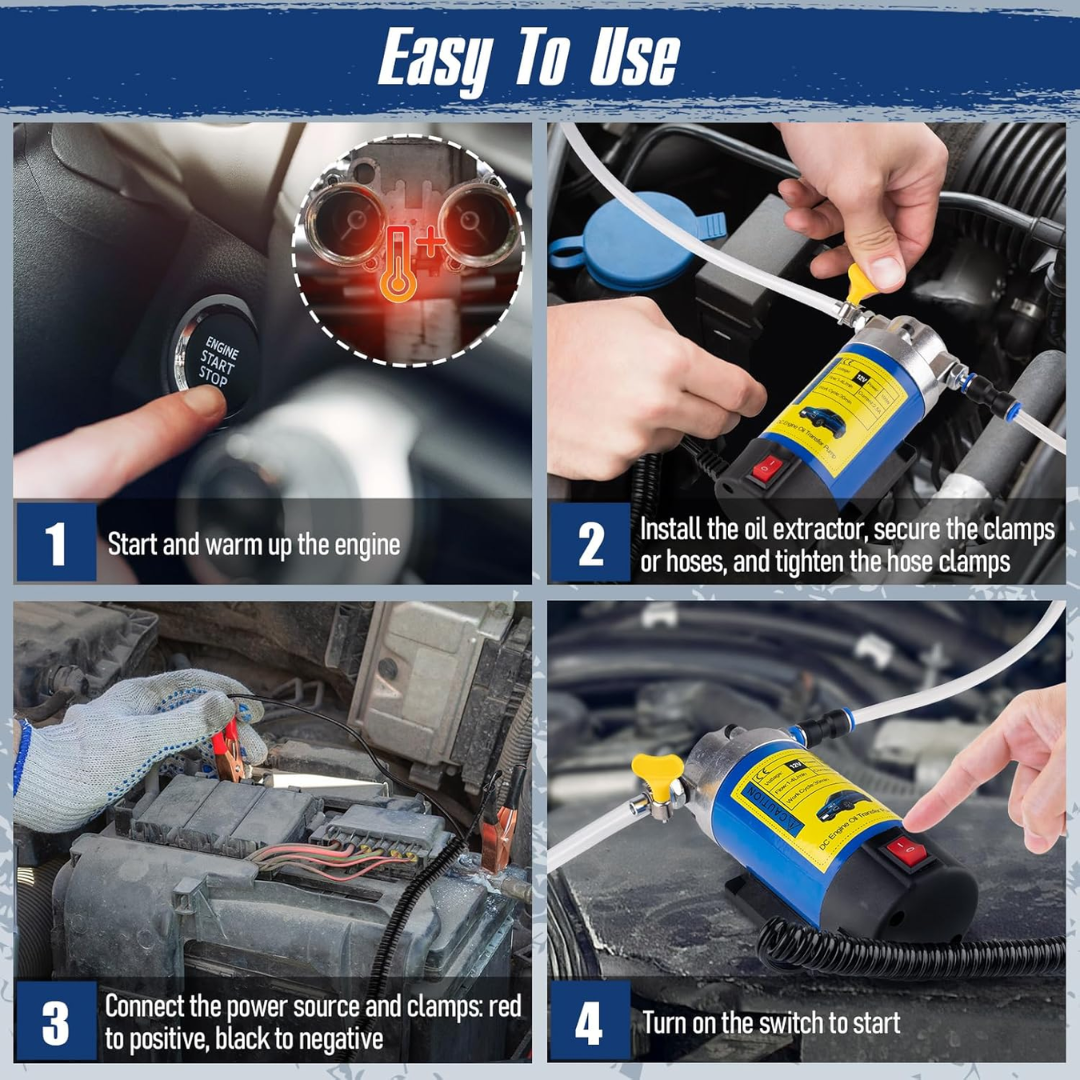 12V Electric Oil Transfer Pump Portable Fuel and Liquid Transfer Pump 1-4L per Minute