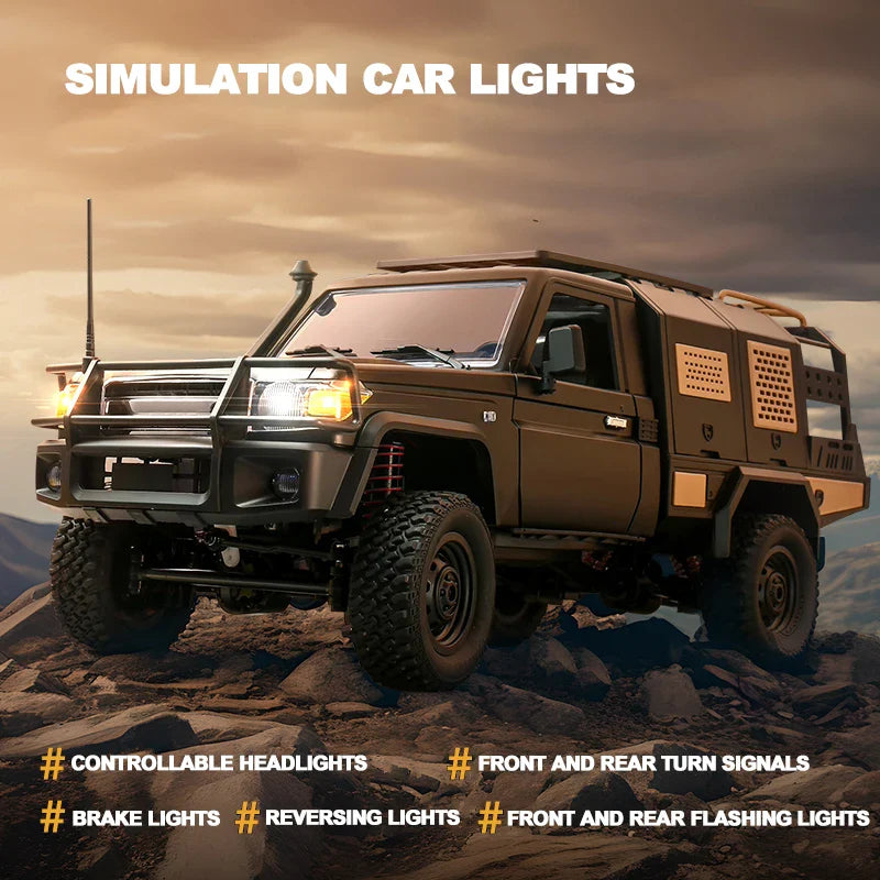 1/12 4WD RC Off-Road Vehicle with LED Lights and Simulated Car Doors