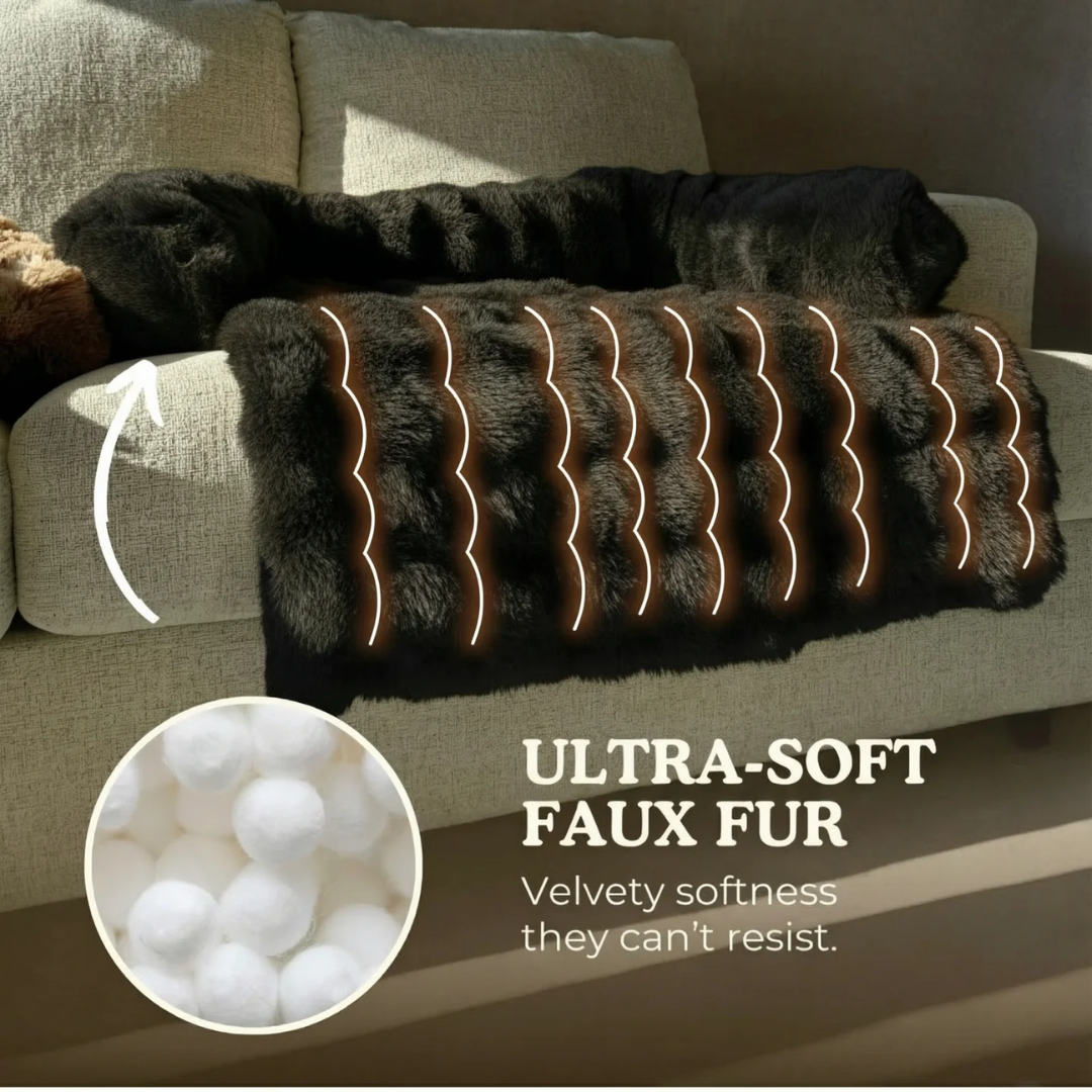Black Soft Pet Mattress Plush Coral Fleece Bed Mat for Cats and Small to Medium Dogs