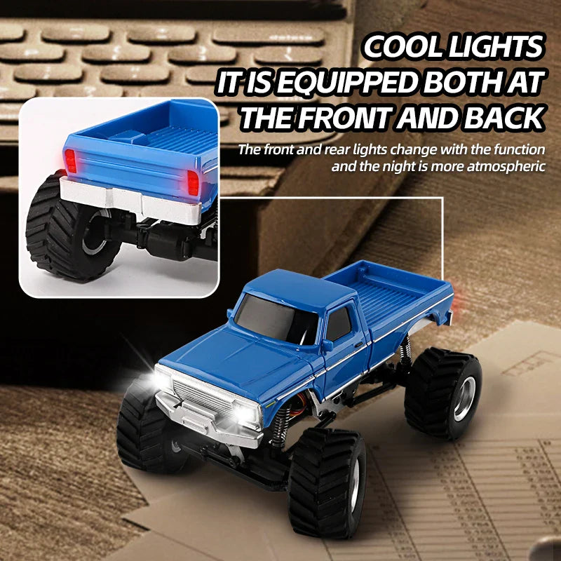 1:36 4WD Mini RC Off Road Monster Truck with LED Lights