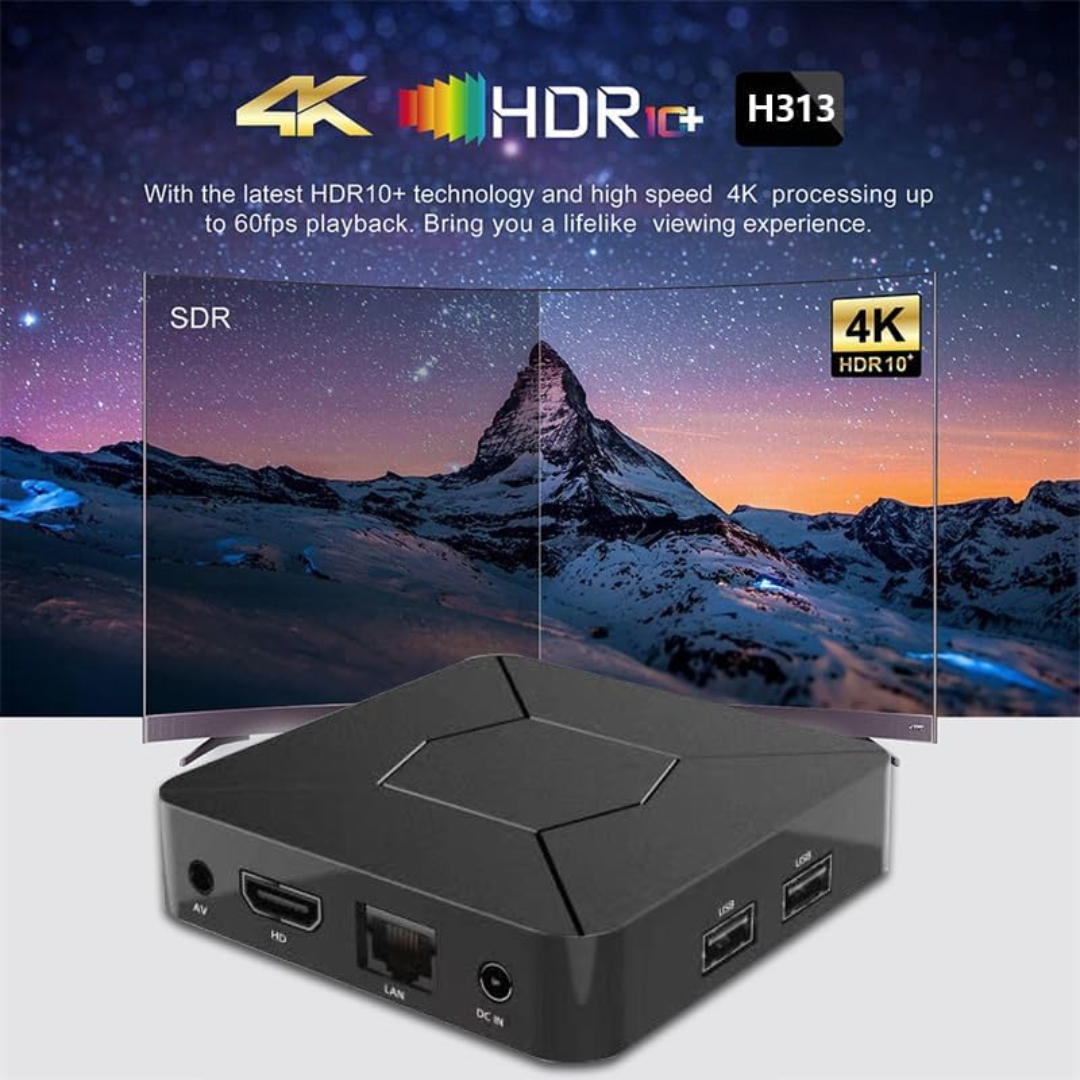 4K Smart TV Box Android 10 WiFi Media Player with Voice Remote HDMI Streaming Device