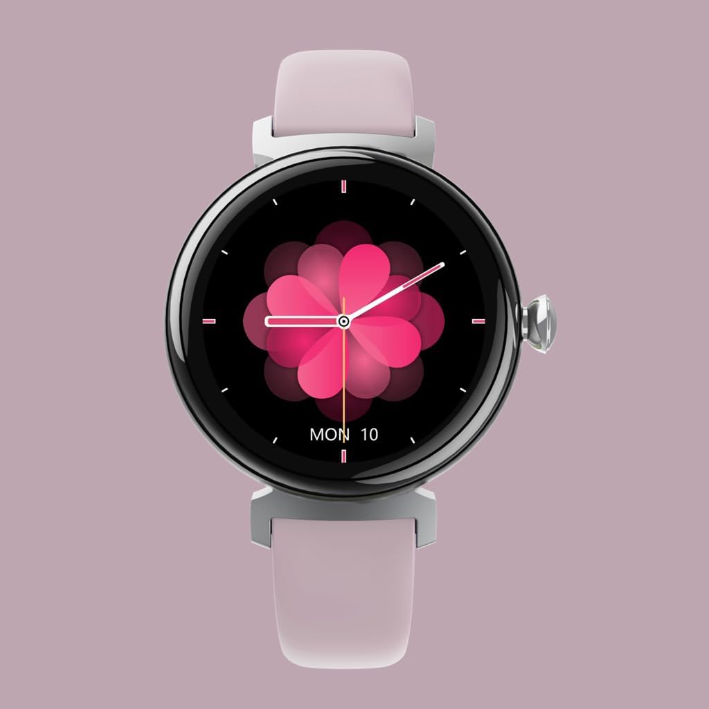 Pink AMOLED Smart Watch Bluetooth Calling IP68 Waterproof Multi Sport Fitness Tracker