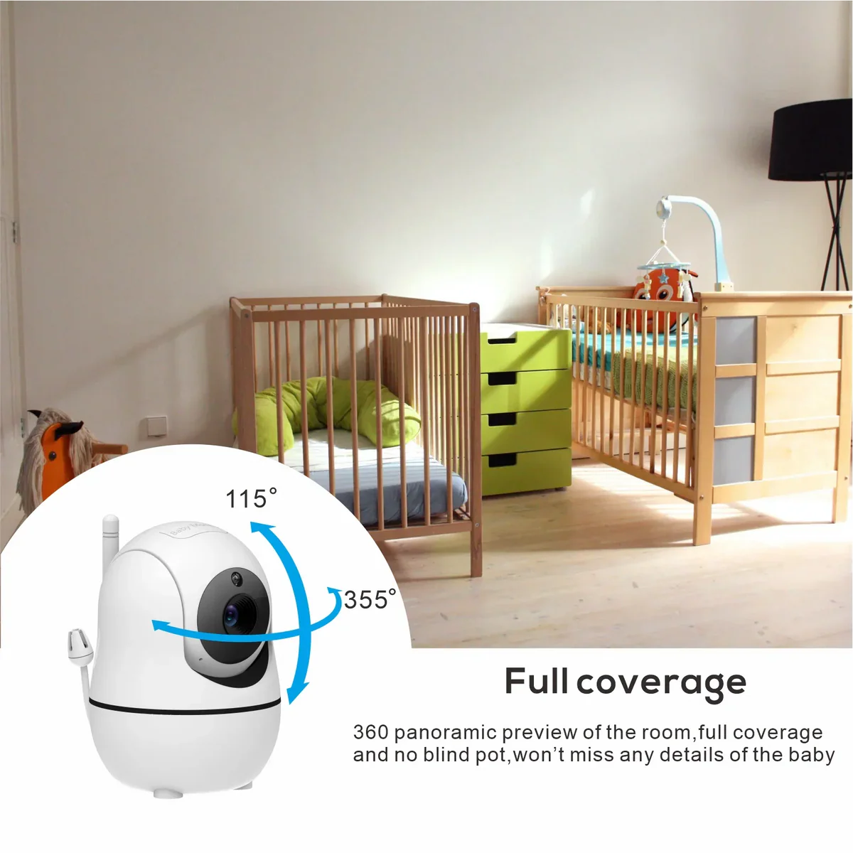 5" Indoor WiFi Monitoring Camera with 4X Zoom, Pan & Tilt, 2-Way Audio and Temperature Sensor