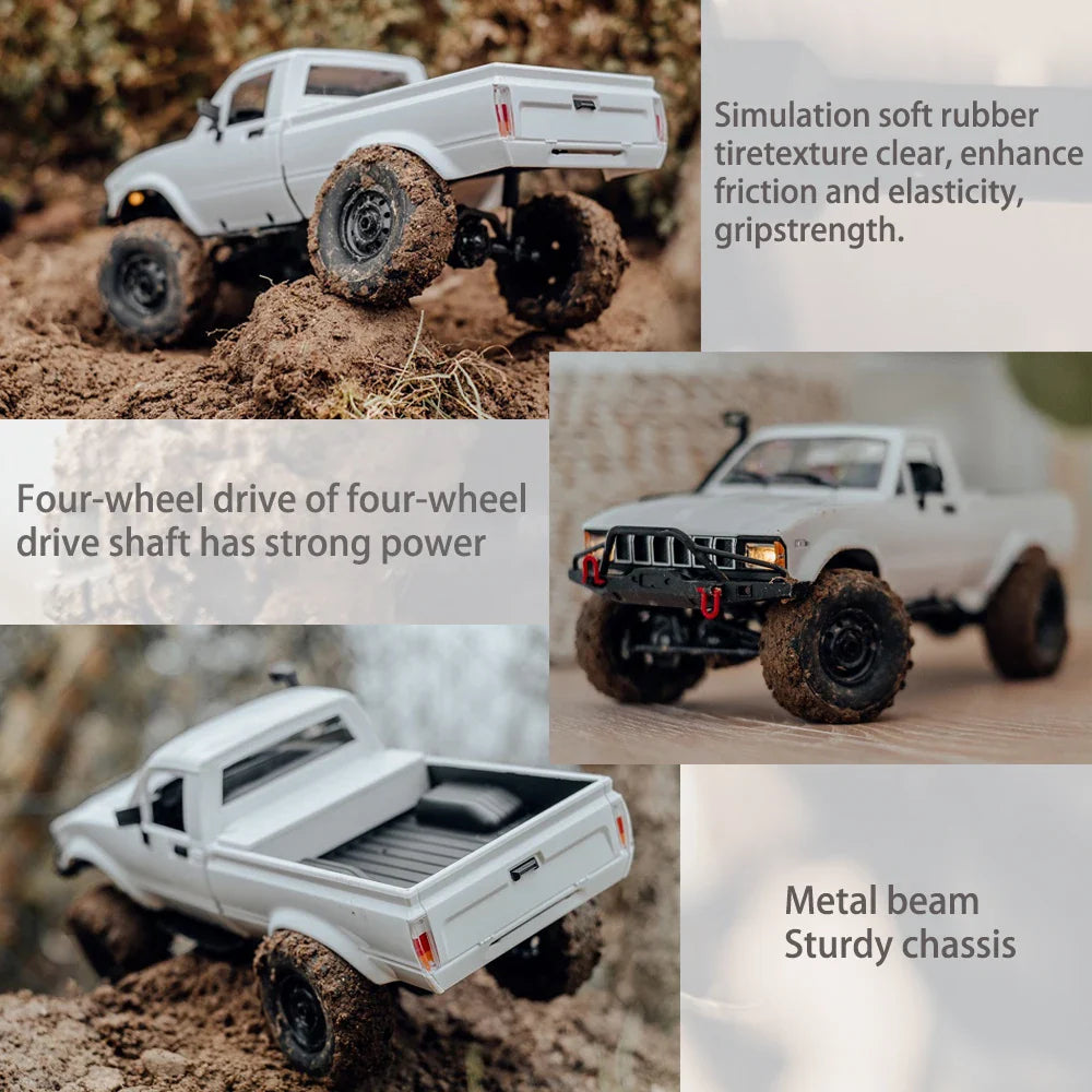 1:16 4WD RC Off Road Rock Crawler with LED Lights
