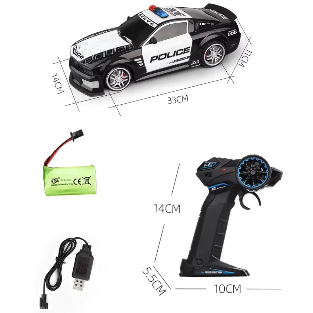 1/12 RC Police Car 2.4GHz with Functional Lights & Siren