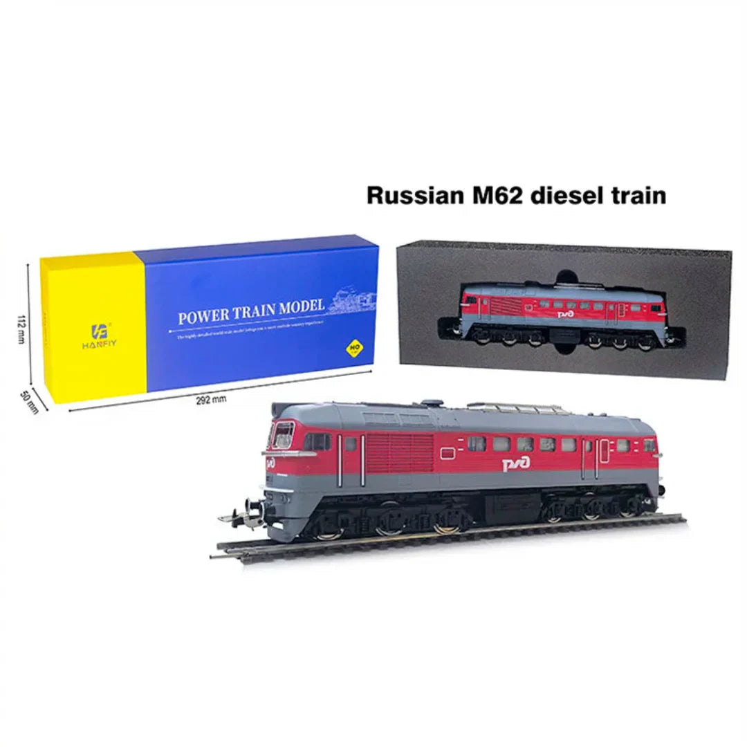 HO Scale 1:87 M62 Diesel Locomotive Model Train for Display Collection