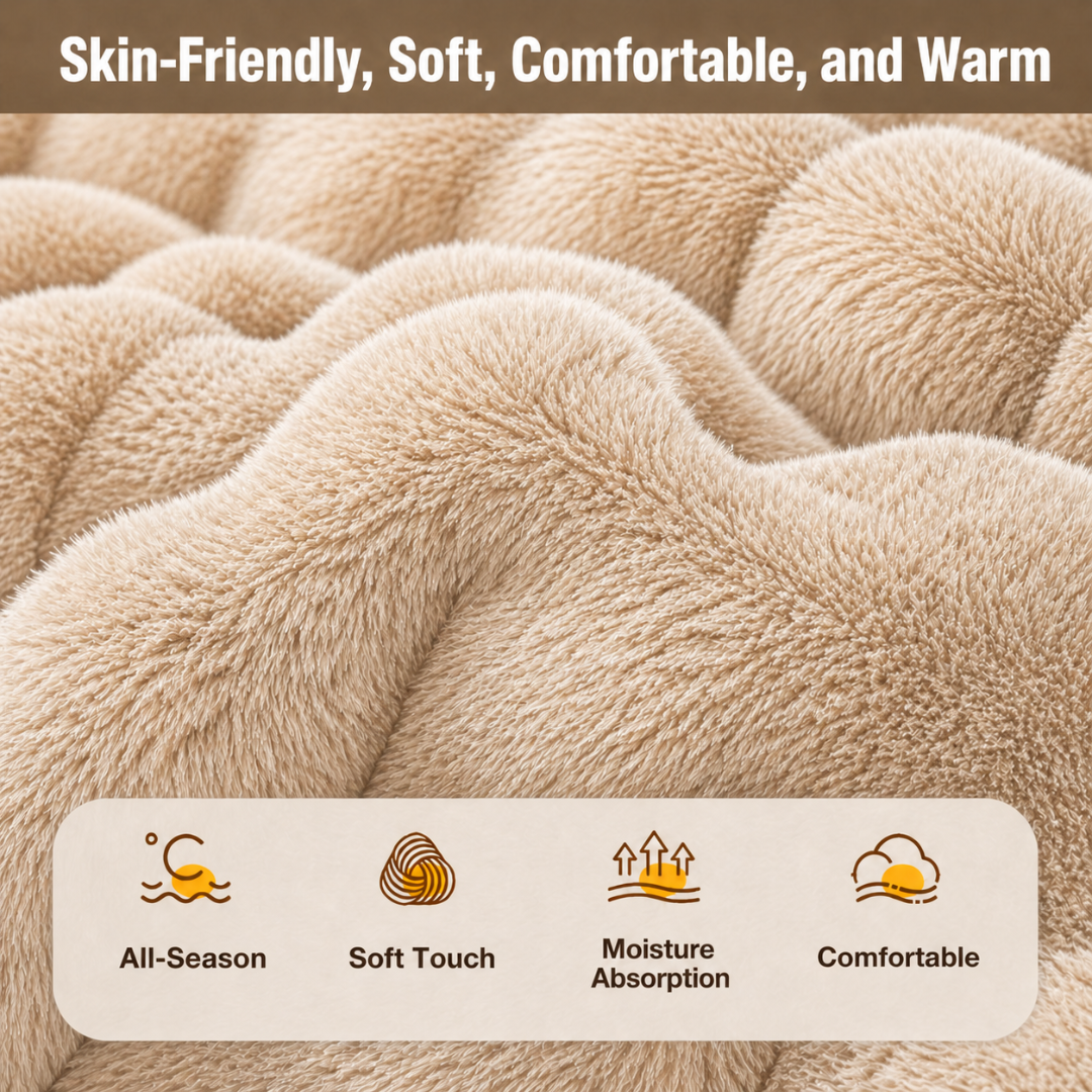 Brown Plush Cushion Pet Mat Soft Bed for Cats and Small to Medium Dogs Machine Washable