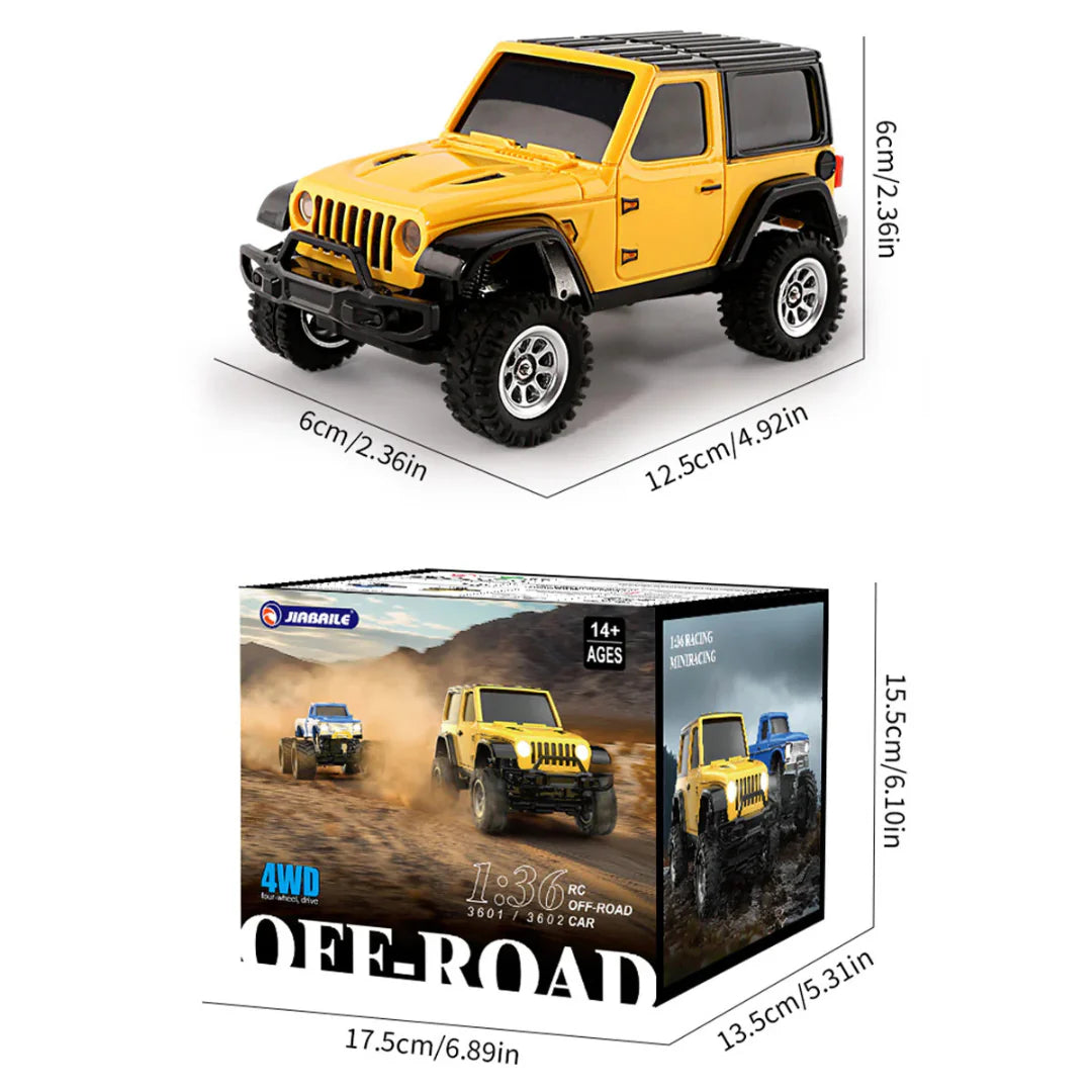1:36 4WD Mini RC Off Road Jeep with LED Lights