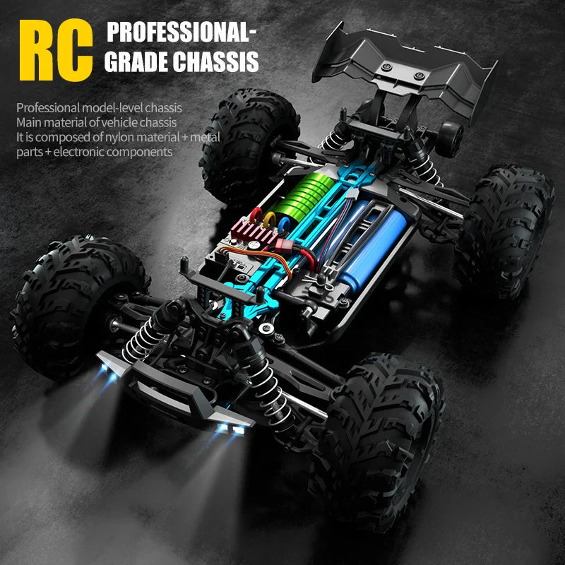 1:16 RC Monster Truck 70km/h Off Road RC Car with LED Lights